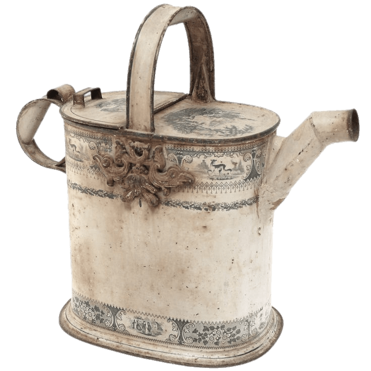 a metal watering can